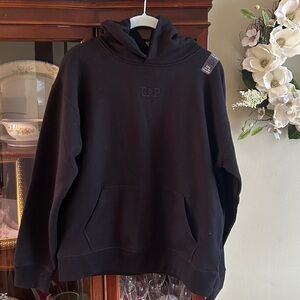 GAP Black Pullover Hoodie with Subtle Logo